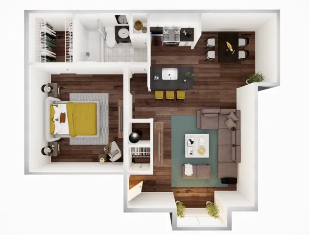 1 bed 1 bath