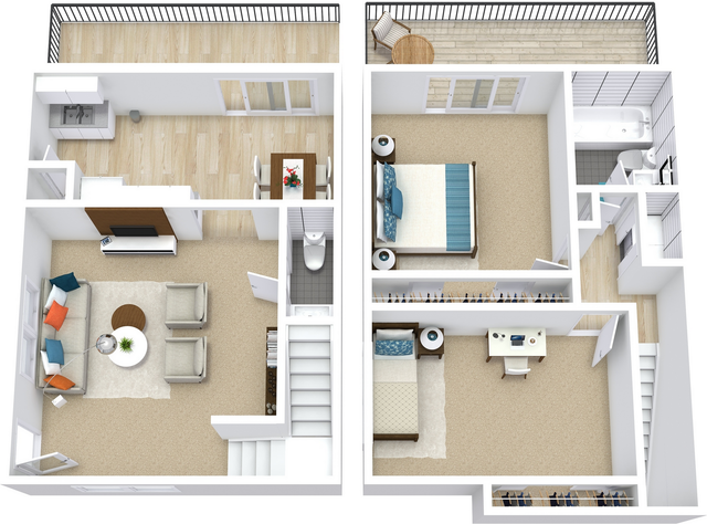 2 bedroom townhouse