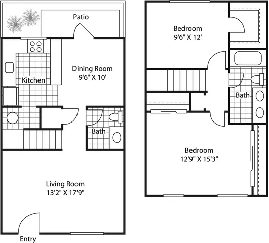 Townhome Floorplan at Regency Palms