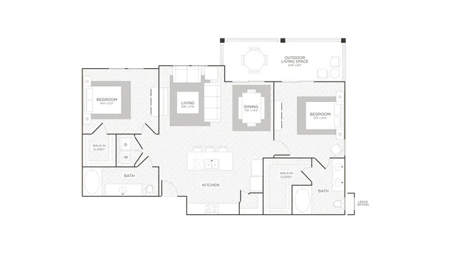 Floor Plan 5 | Apartments Conroe TX | The Towers Woodland