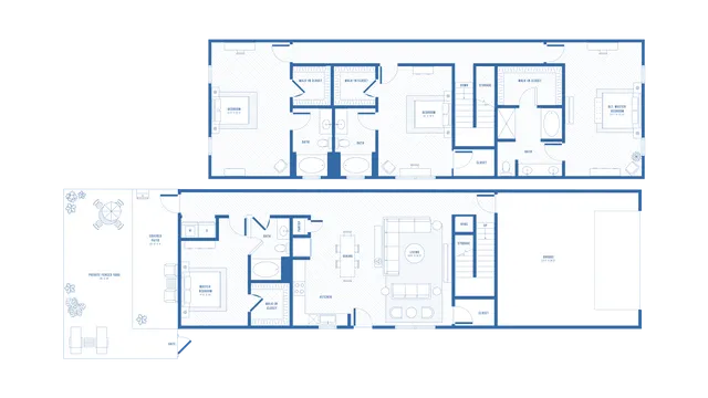 4 Bed 4 Bath Floor Plan | Apartments in Little Elm, TX | The Mansions at Oak Point