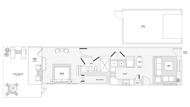 1 Bedroom Floor Plan | Apartments in Denton TX | Luxe Denton