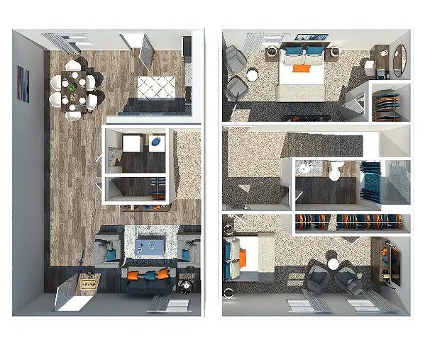 Ashton on Main | Two Bedroom Townhome Floorplan