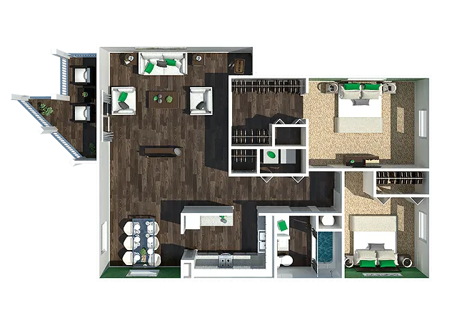 Two Bedroom Floorplan