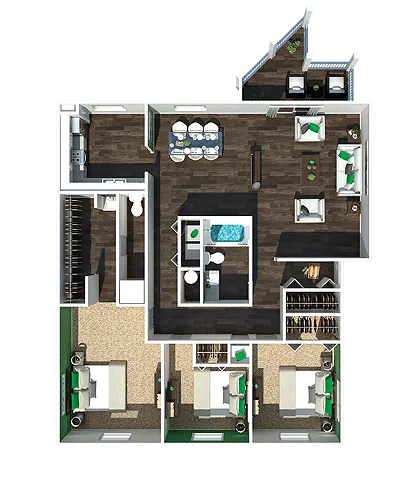 Three Bedroom | 1 Bathroom