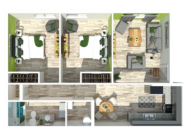 2 Bedroom | One Bathroom