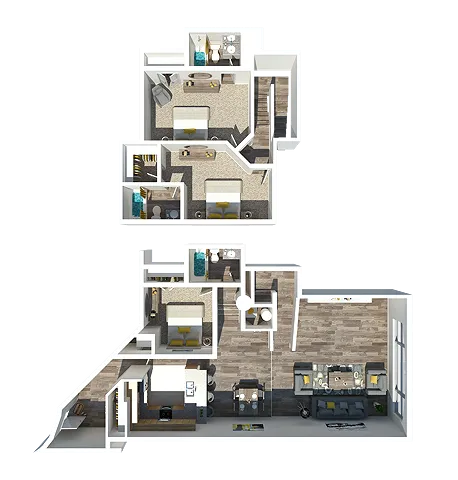 Three Bedroom Three Bathroom 1584 Sq Ft