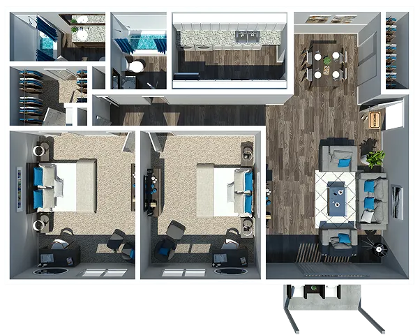 2 Bedroom 2 Bathroom