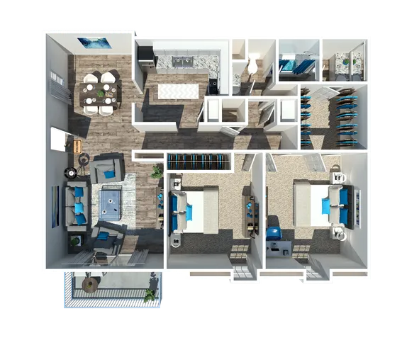 2 Bedroom 1.5 Bath