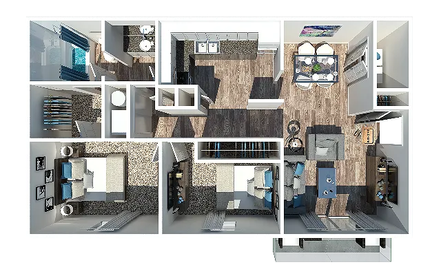 2 Bedroom 1 Bath