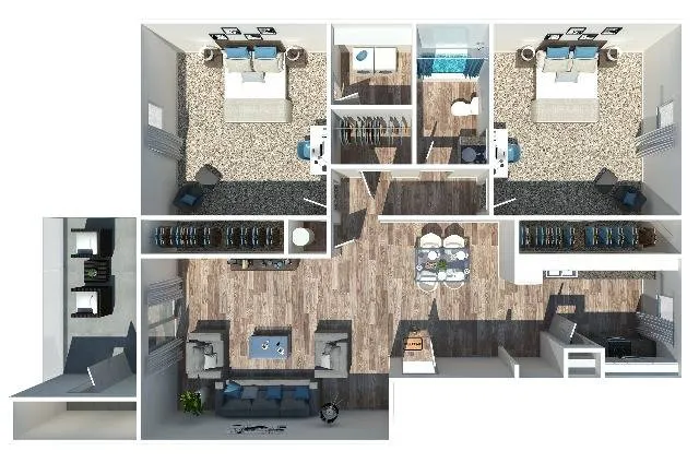 Two Bedroom | One Bathroom