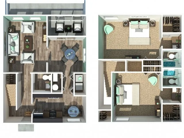 Two Bedroom Two and a half Bathroom Townhome