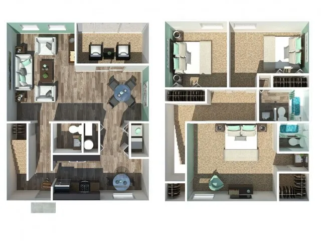 Three Bedroom Two and a half Bathroom Townhome