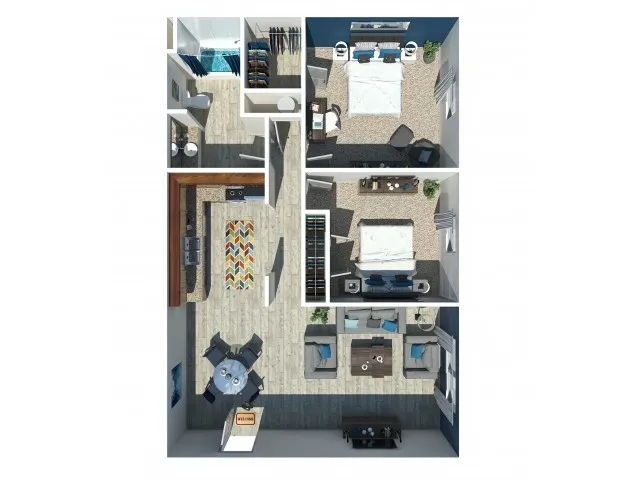 2 Bedroom 1 Bath
