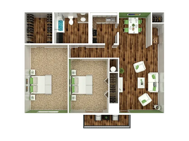 2 Bedroom 1 Bath