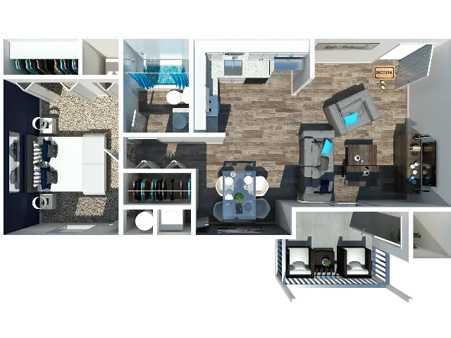 1 Bedroom 684