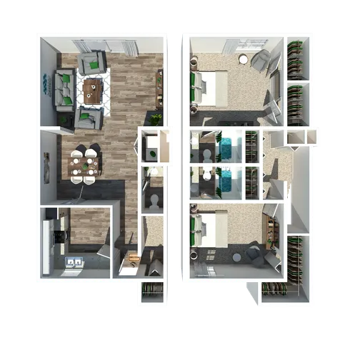 2 Bedroom 2.5 Townhome