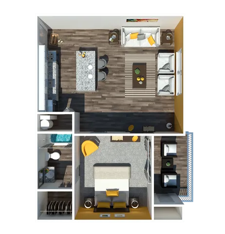 1 Bedroom 645