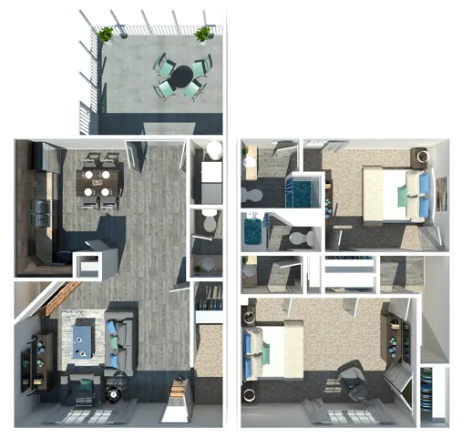 2 Bedroom Townhome