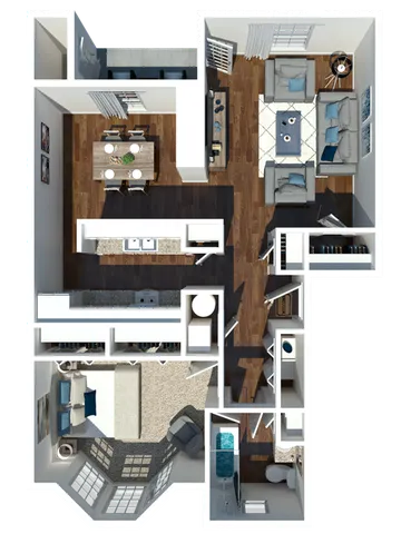 One Bedroom One Bathroom