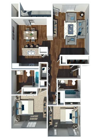 Two Bedroom Two Bathroom