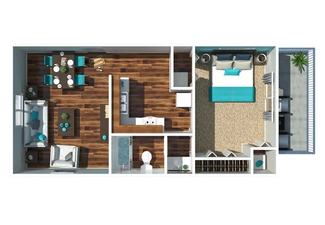 One Bedroom One Bathroom