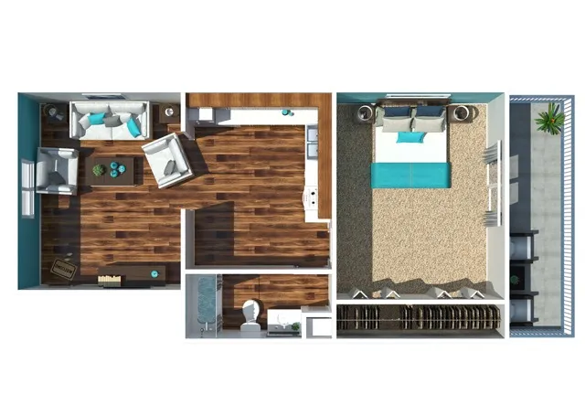 One Bedroom One Bathroom
