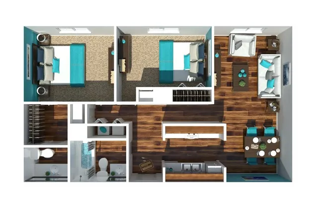 Two Bedroom One and A Half Bathroom