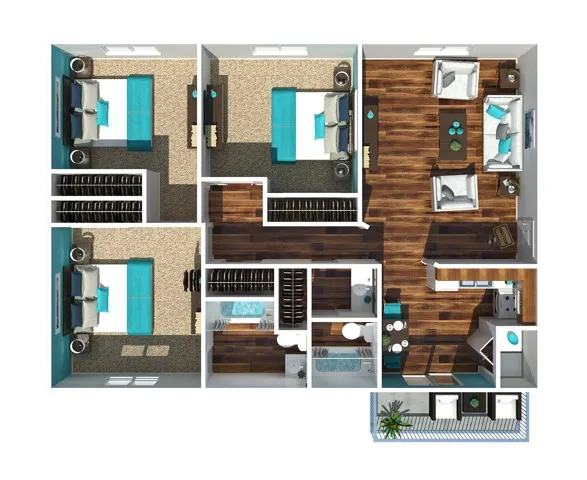 Three Bedroom Two Bathroom