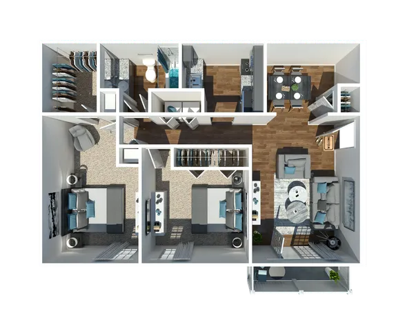 Two Bedroom 1 Bath 900
