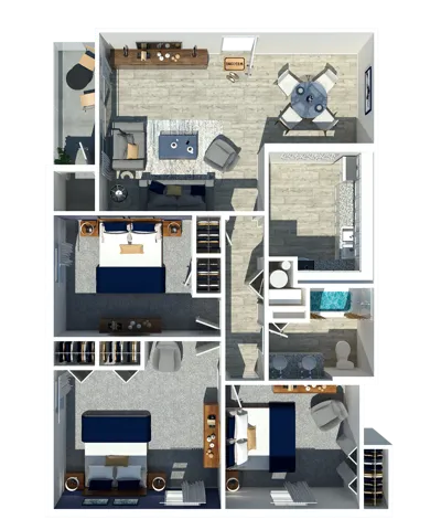 Fountain Square 3 Bedroom 895