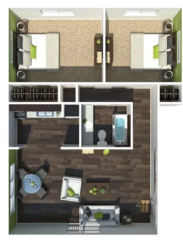 Two Bedroom One Bathroom