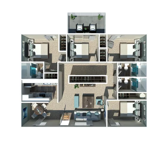 Four Bedroom Three Bathroom