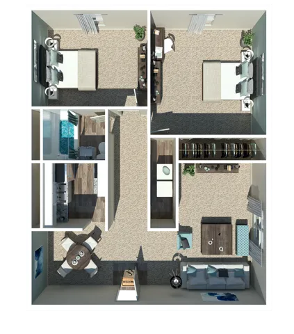 Two Bedroom One Bathroom