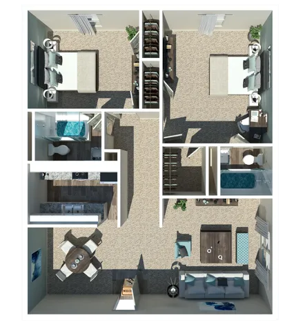 Two Bedroom Two Bathroom