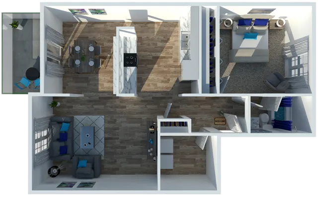 One Bedroom One Bathroom