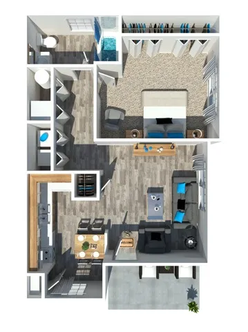 Imperial Pointe One Bedroom Floorplan