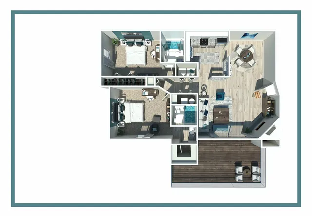 2 Bedroom 2 Bath 1132