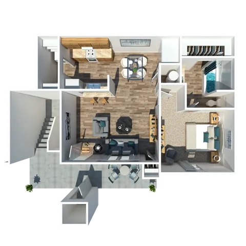 One Bedroom Floorplan