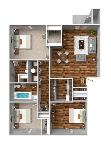 Three Bedroom Two Bathroom