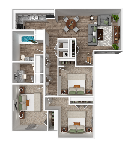 Three Bedroom Two Bathroom
