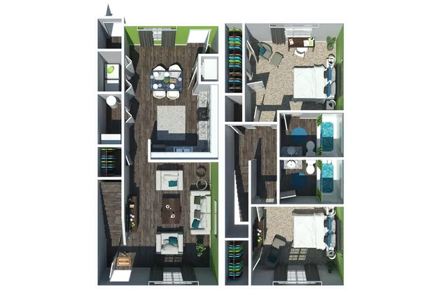 Two Bedroom Two Bath Townhome