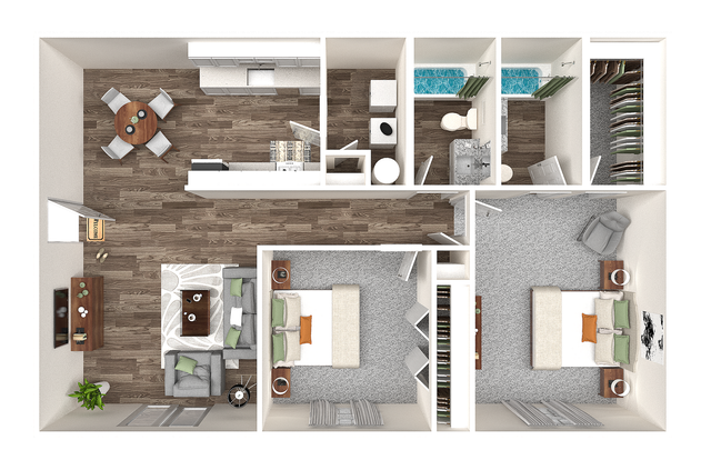 Two Bedroom Two Bathroom