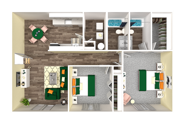 Two Bedroom Two Bathroom