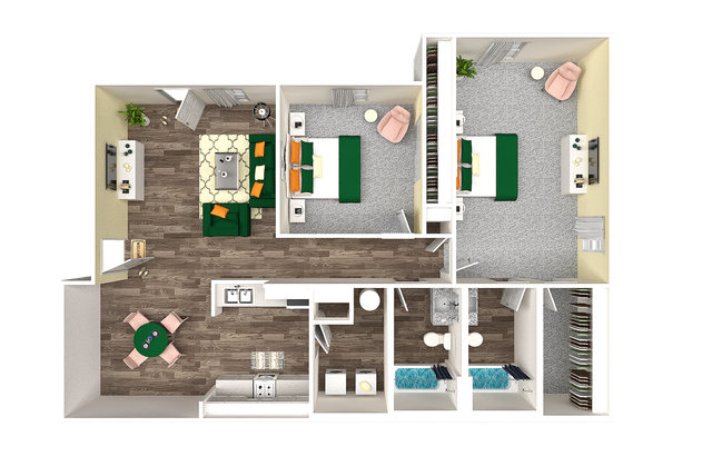 Two Bedroom Two Bathroom