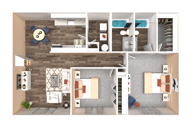 Two Bedroom Two Bathroom