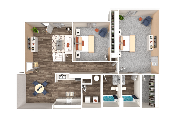 Two Bedroom Two Bathroom