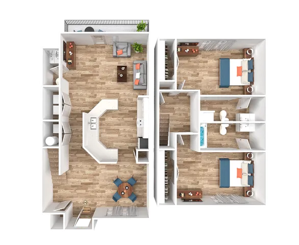 2 Bedroom 2.5 Bathroom