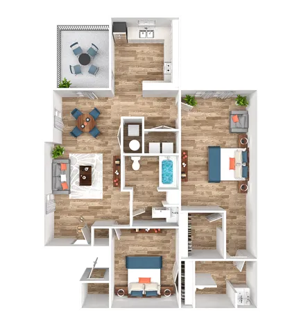 Two Bedroom Two Bathroom