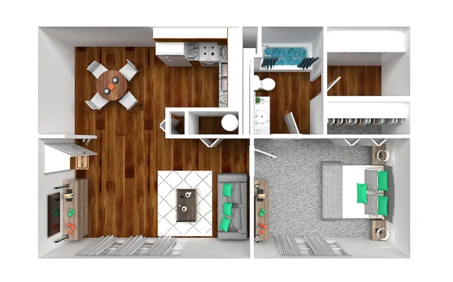 1 bedroom floorplan